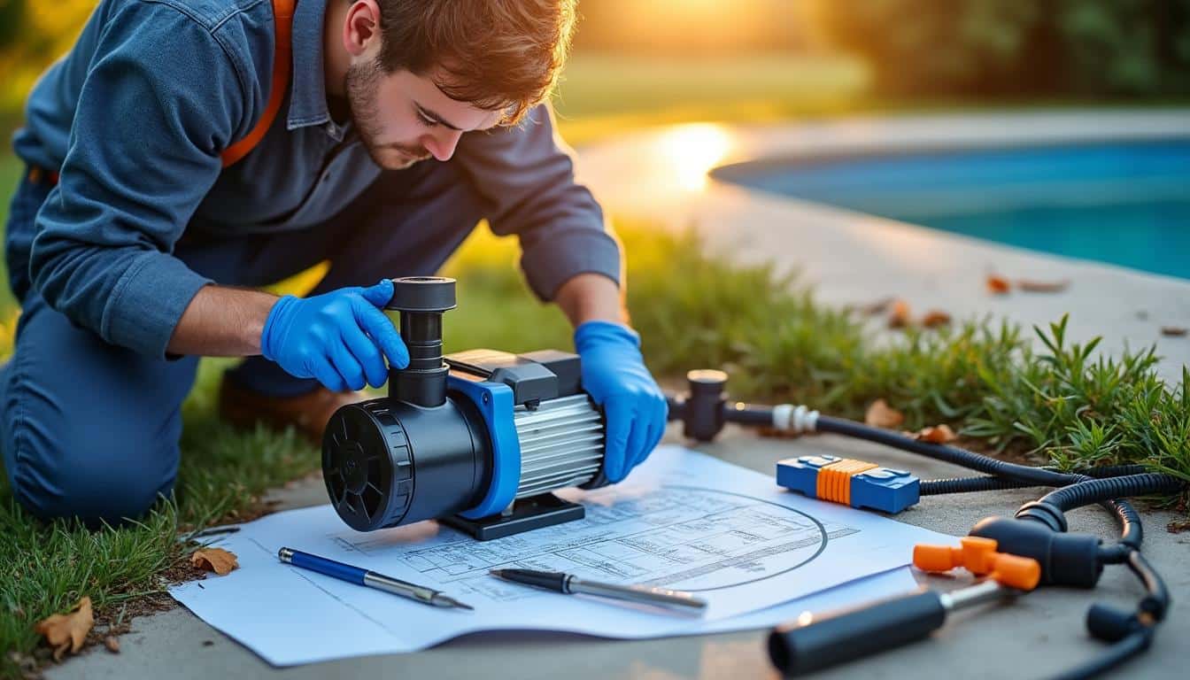 Illustration: Présentation et rôle de la pompe de piscine dans le branchement