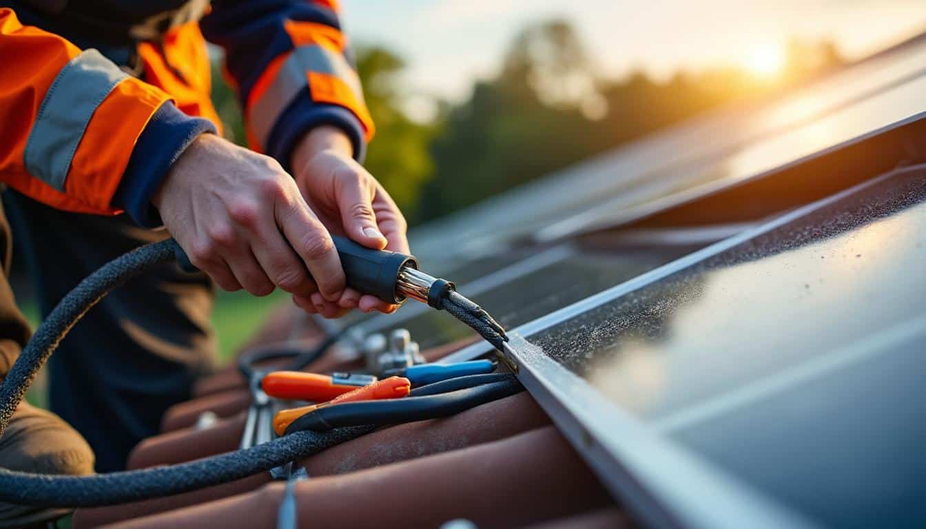 Illustration: Définition et rôle du câble dans un panneau photovoltaïque