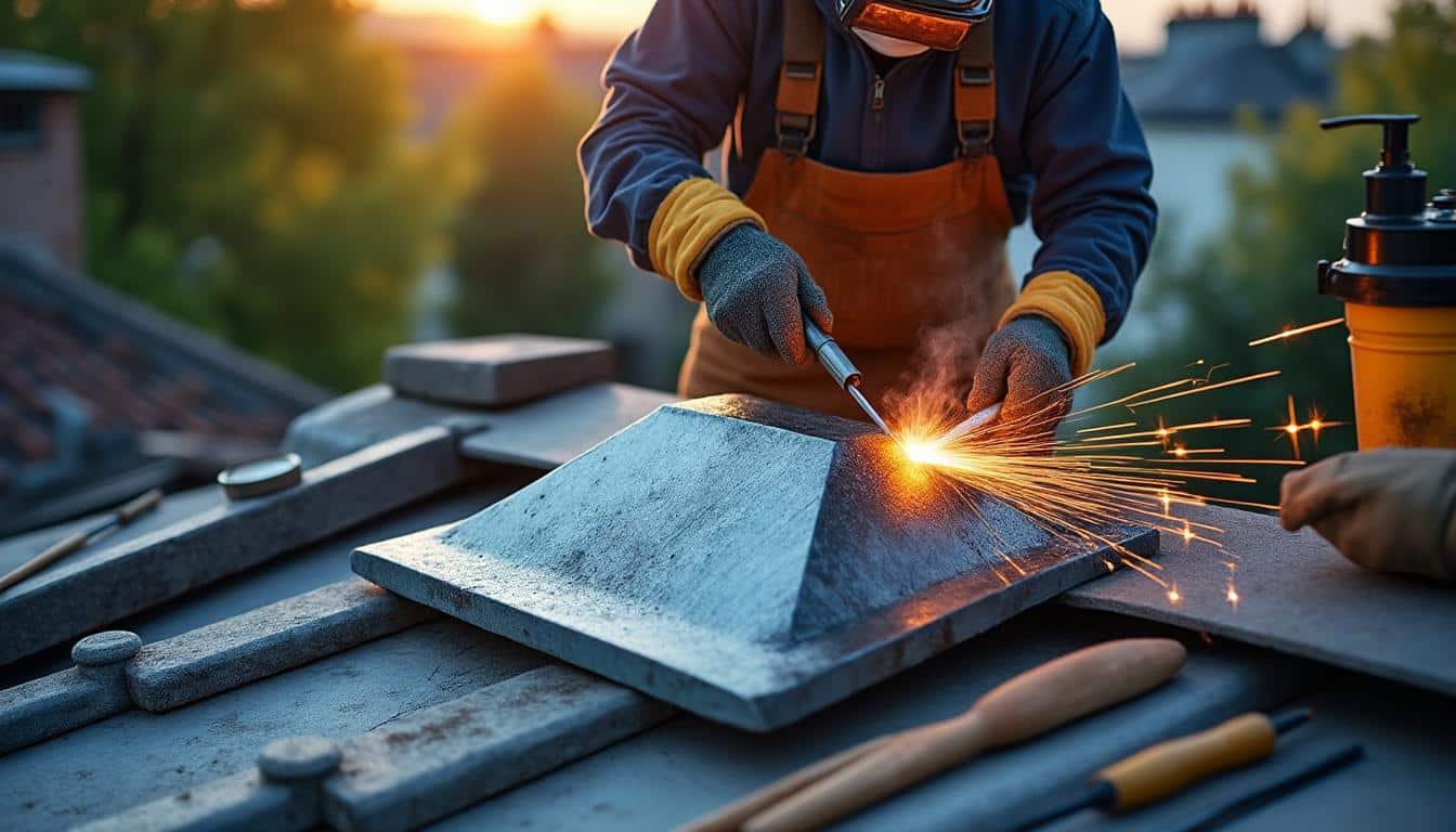 Illustration: Présentation de la soudure des gouttières en zinc et ses spécificités