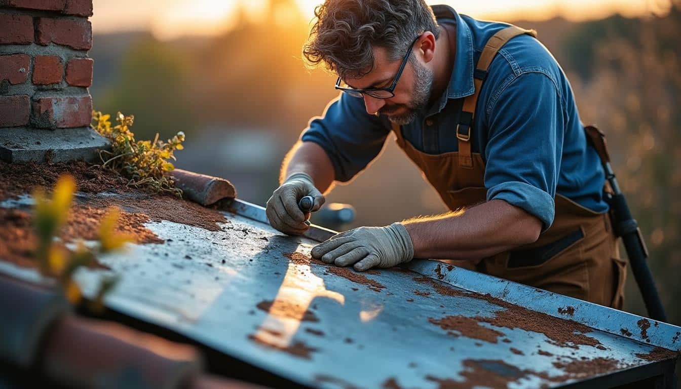 Illustration: Causes et diagnostics des fuites ou dommages sur une gouttière en zinc