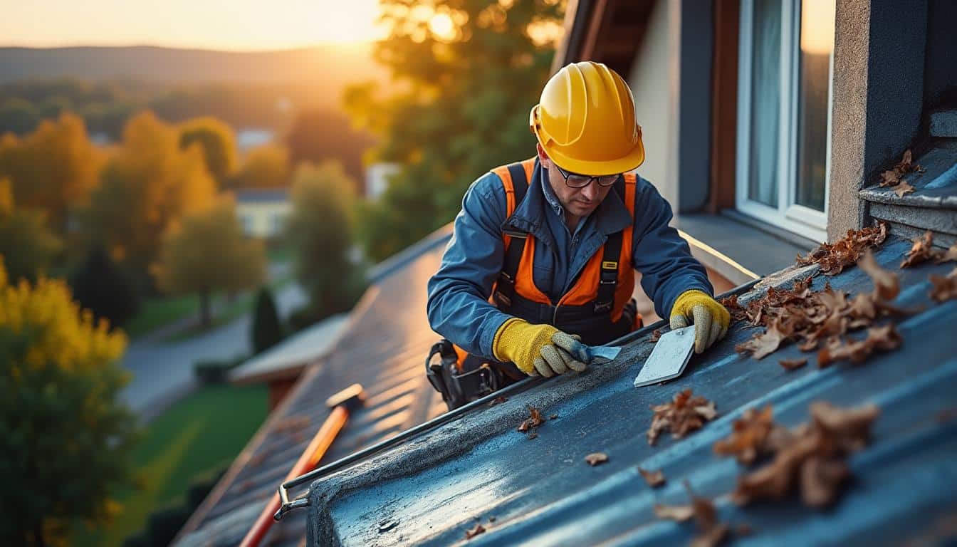 Illustration: Préparer et sécuriser la réparation d’une gouttière en zinc