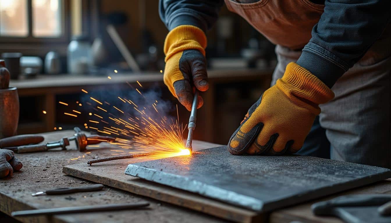 Illustration: Préparer et choisir le matériel pour souder une gouttière en zinc