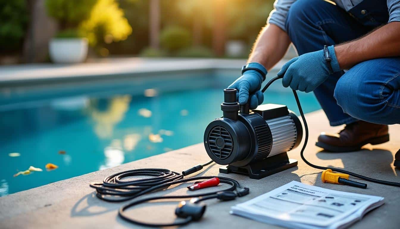 Illustration: Préparer l’installation et le branchement de la pompe de piscine