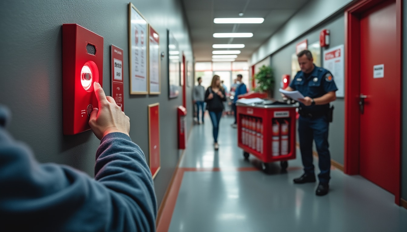 Illustration: Procédures, réglementation et prévention liées au déclenchement de l’alarme incendie