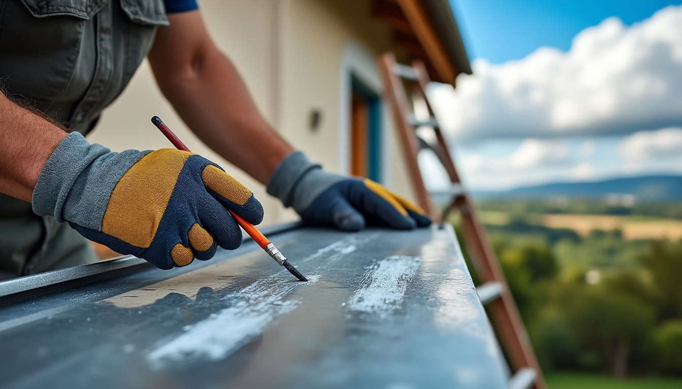 Illustration: Pourquoi et quand peindre une gouttière en zinc ?