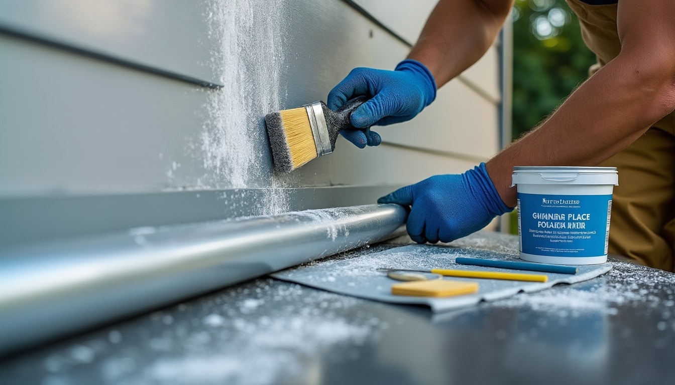 Illustration: Choisir la bonne peinture et le primaire pour une gouttière en zinc