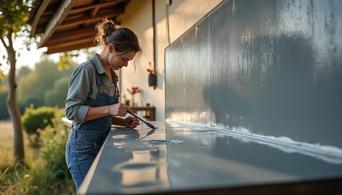 Illustration: Présentation de la peinture pour gouttière en zinc
