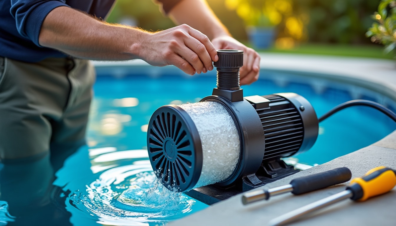 Illustration: Comprendre l’amorçage de la pompe de piscine avec filtre à sable : pourquoi et comment ça marche ?