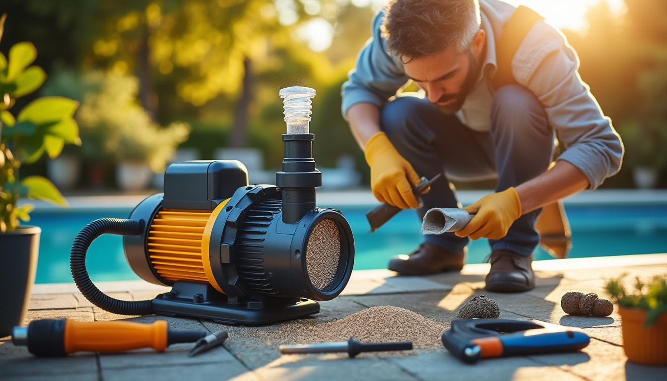 Illustration: Entretenir et optimiser l’efficacité de votre pompe à sable pour piscine, conseils de pros