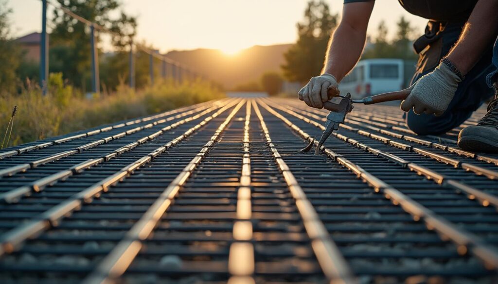 Clôture grillage : alignement visuel et contrôle pour une pose parfaite