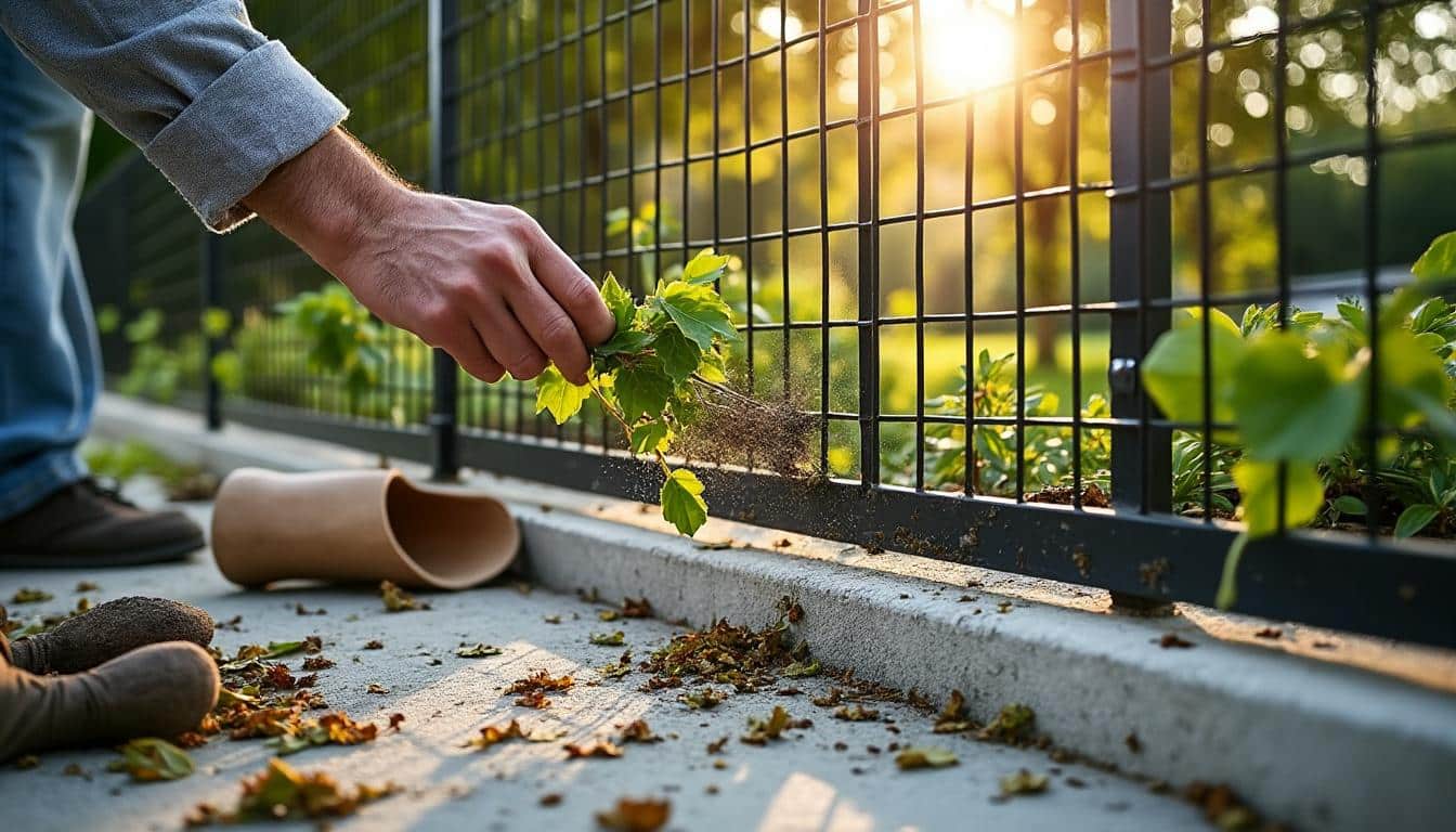 Illustration: Comprendre la clôture grillagée à soubassement béton et ses avantages pour l’entretien