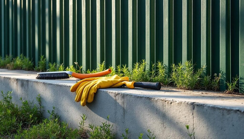 Entretien de clôture grillage avec soubassement béton : guide complet