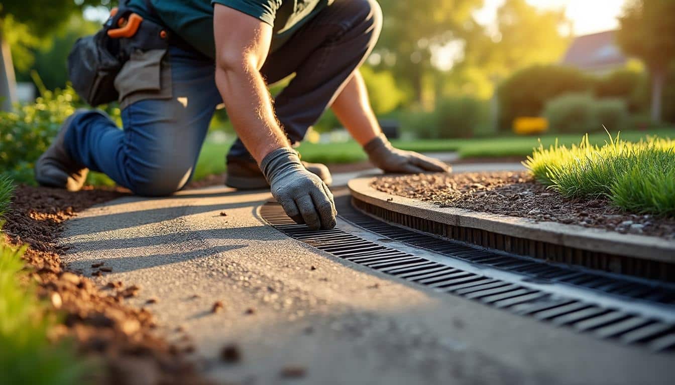 Gazon synthétique : drainage, pente et correction pour une pose durable