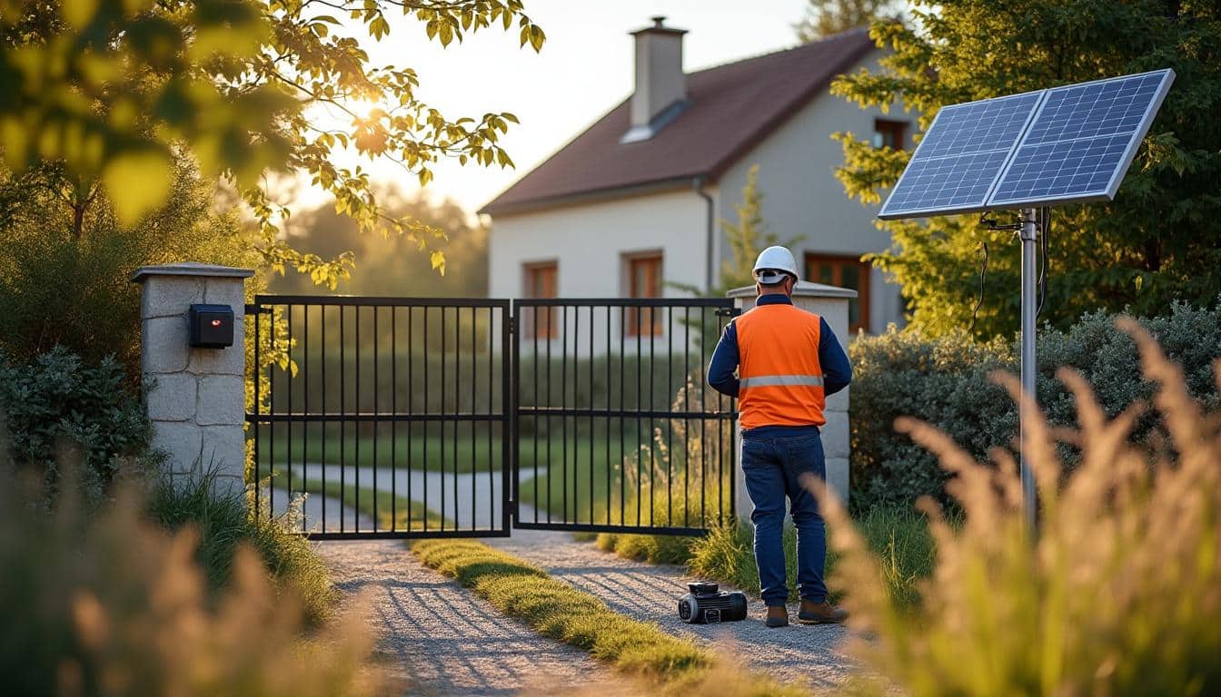 Illustration: Comment fonctionne une motorisation de portail battant alimentée par l’énergie solaire ?