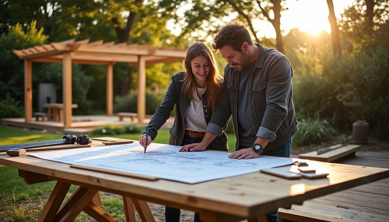 Illustration: Pourquoi un bon plan de pergola est essentiel avant toute construction