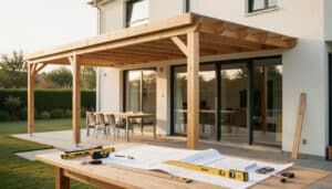 Plan de pergola adossée en bois pour bien la concevoir