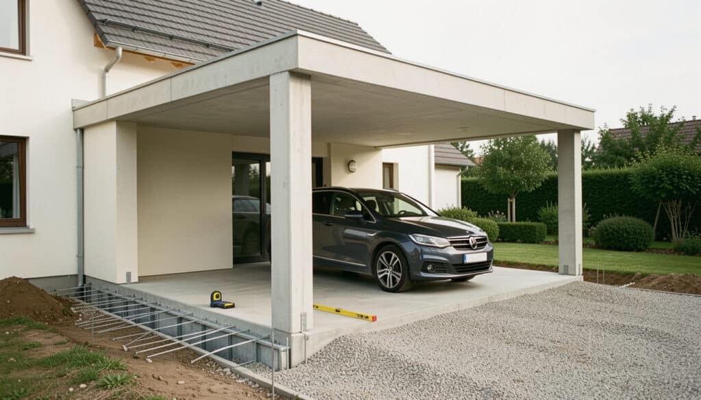 Carport en béton : usages, dalle et fondations