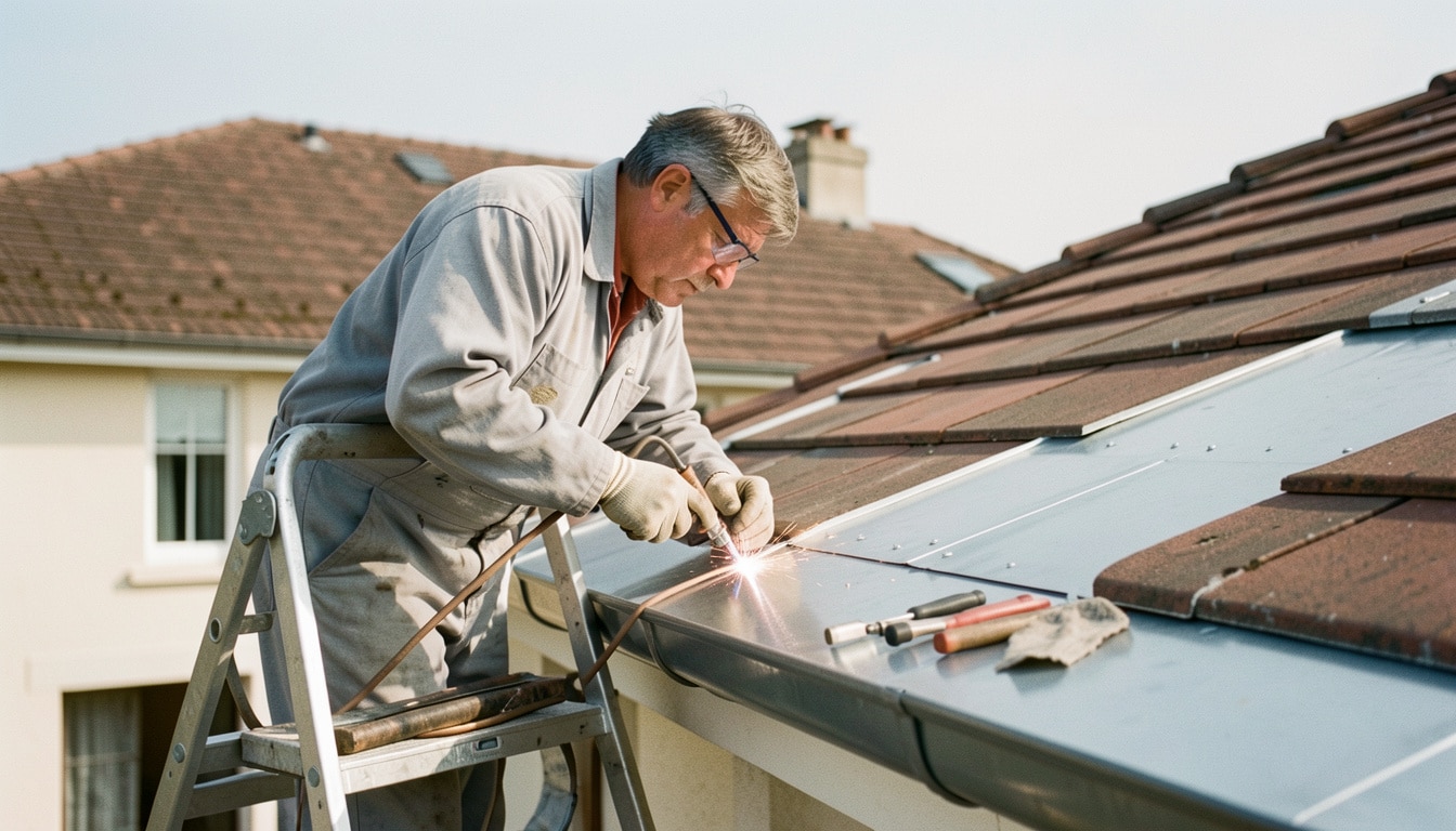 Réparer une gouttière en zinc qui fuit durablement